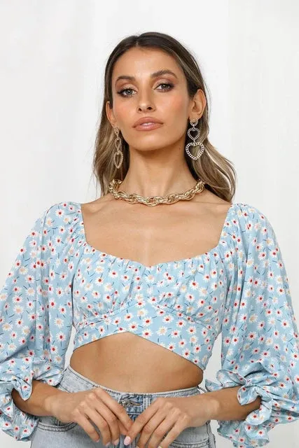 Boho Floral Crop Top sold by Boho Mood
