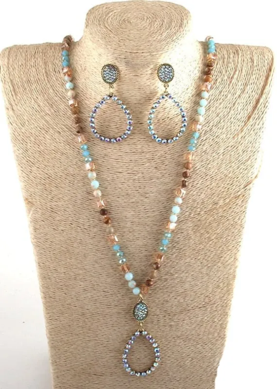 Boho Necklace Long - Natural Stone sold by Boho Mood
