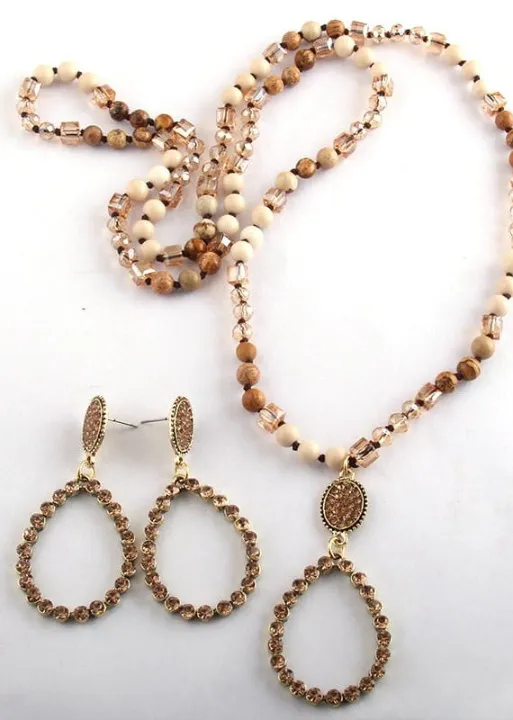 Boho Necklace Long - Natural Stone sold by Boho Mood product image thumbnail 5