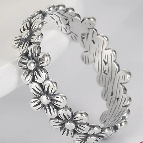 Boho Silver Daisies Ring sold by Boho Mood product image thumbnail 5