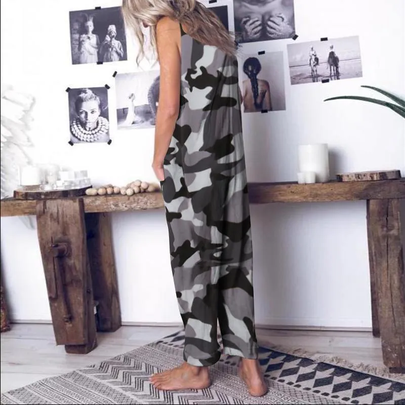 Boho Romper Camo Chic Drop-Crotch Jumpsuit sold by Boho Mood product image thumbnail 2
