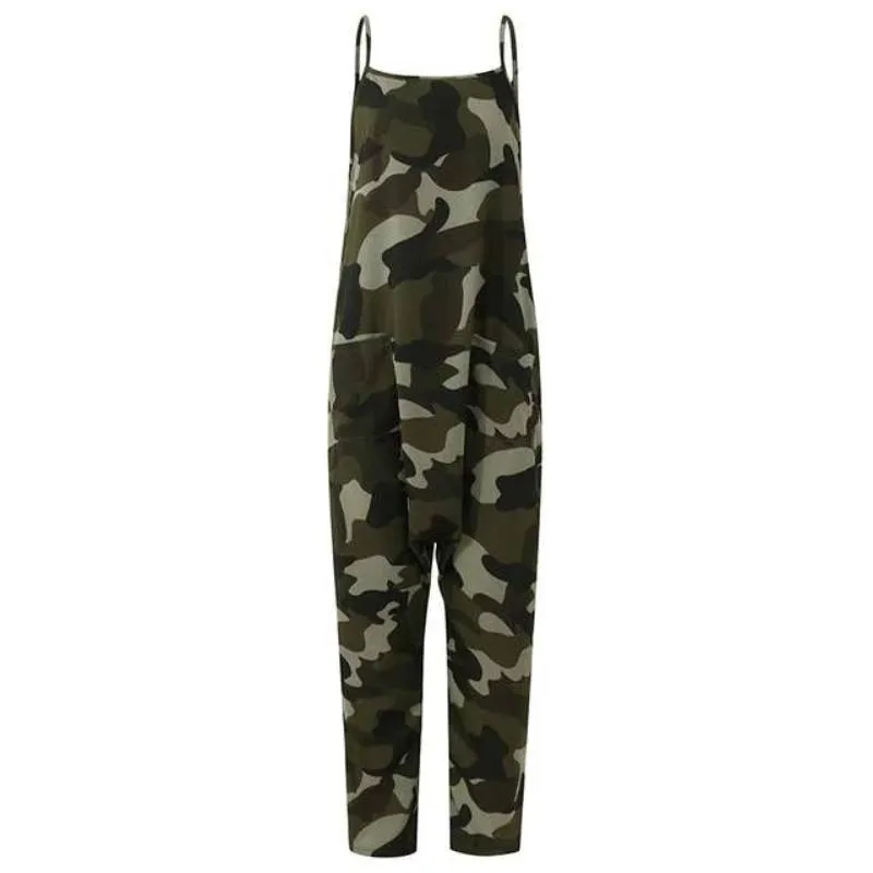 Boho Romper Camo Chic Drop-Crotch Jumpsuit sold by Boho Mood product image thumbnail 5