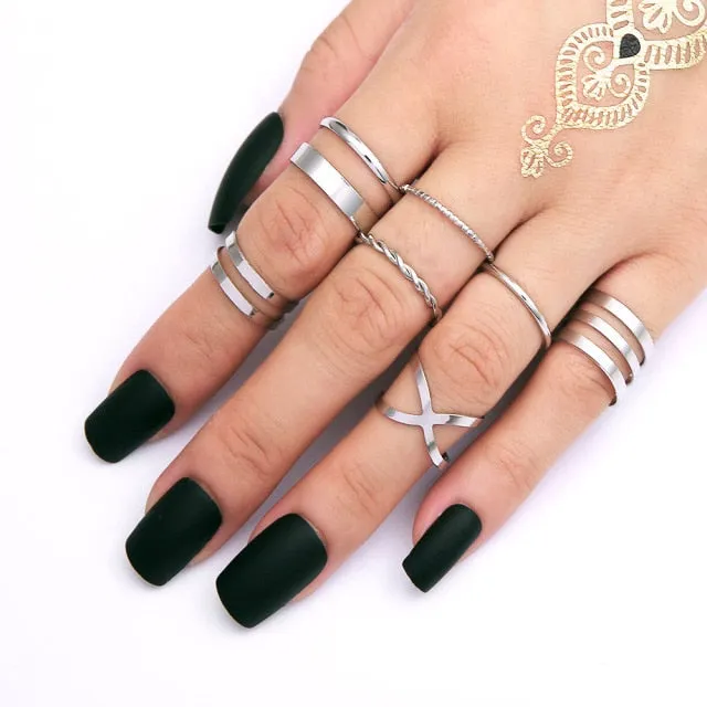 Silver Boho Rings Set sold by Boho Mood product image thumbnail 3