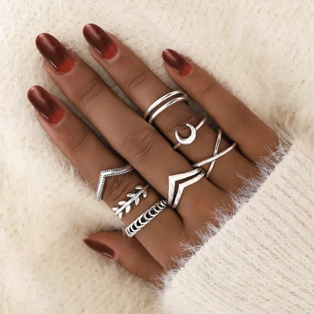 Silver Boho Rings Set sold by Boho Mood product image thumbnail 5