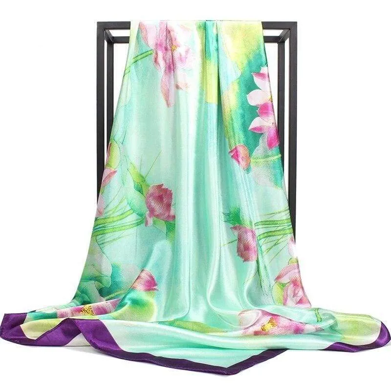 Retro Boho light green Scarf floral pattern sold by Boho Mood