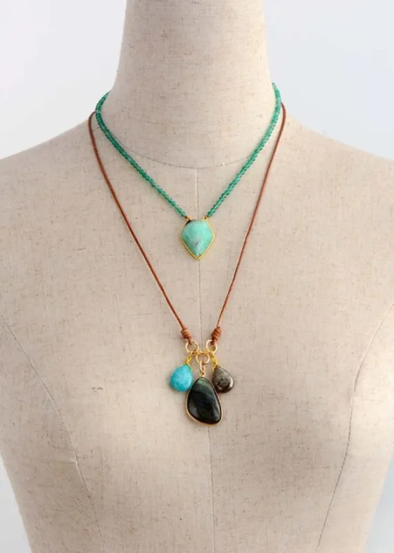 Boho Leather Necklace Pendant sold by Boho Mood