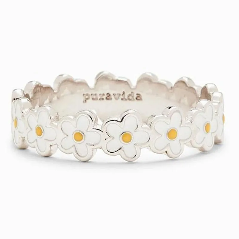 Boho Epoxy Daisy Flower Ring sold by Boho Mood product image thumbnail 2