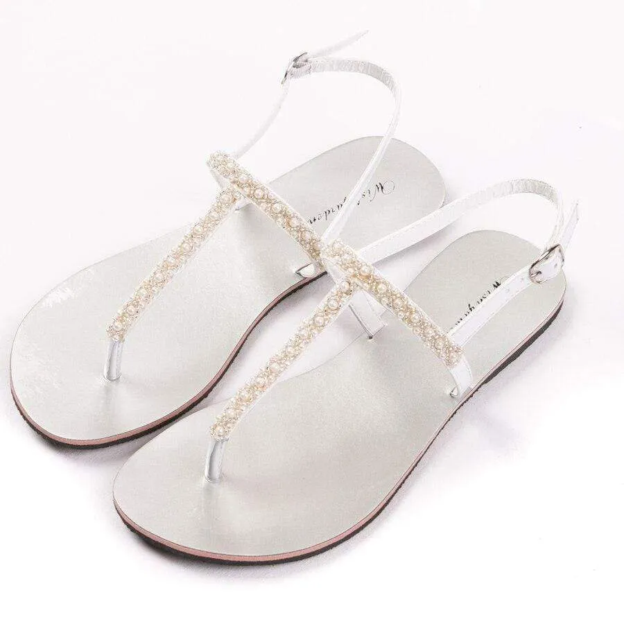 Boho Beaded Sandals White sold by Boho Mood product image thumbnail 5