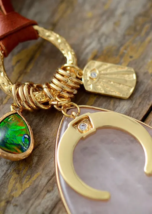 Leather Boho Necklace with Pendant sold by Boho Mood product image thumbnail 2