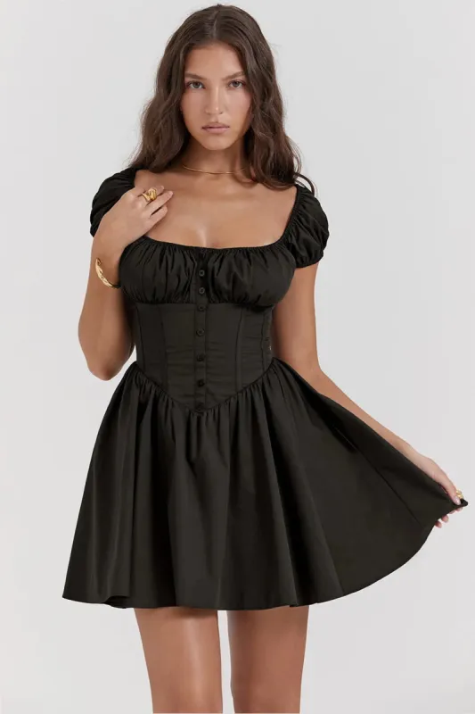 Bohemian Mini Black Dress sold by Boho Mood