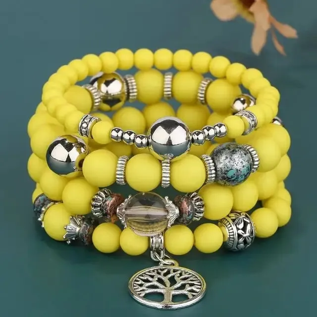 Unicolor Boho Beaded Bracelet sold by Boho Mood product image thumbnail 4