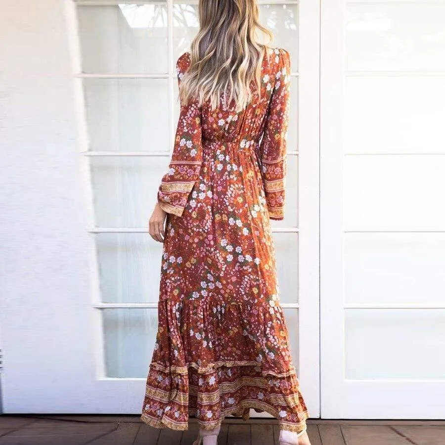 Maxi Floral Bohemian Dress sold by Boho Mood product image thumbnail 2
