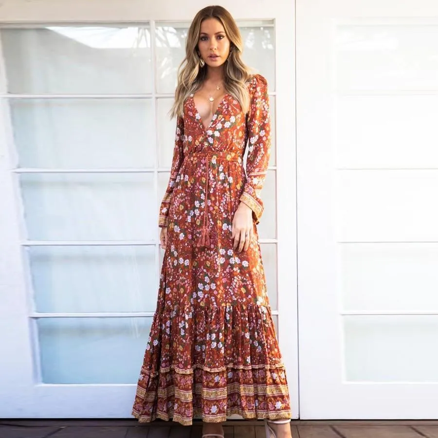 Maxi Floral Bohemian Dress sold by Boho Mood