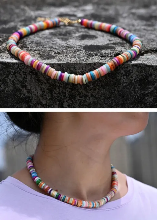 Colorful Boho Choker Necklace sold by Boho Mood