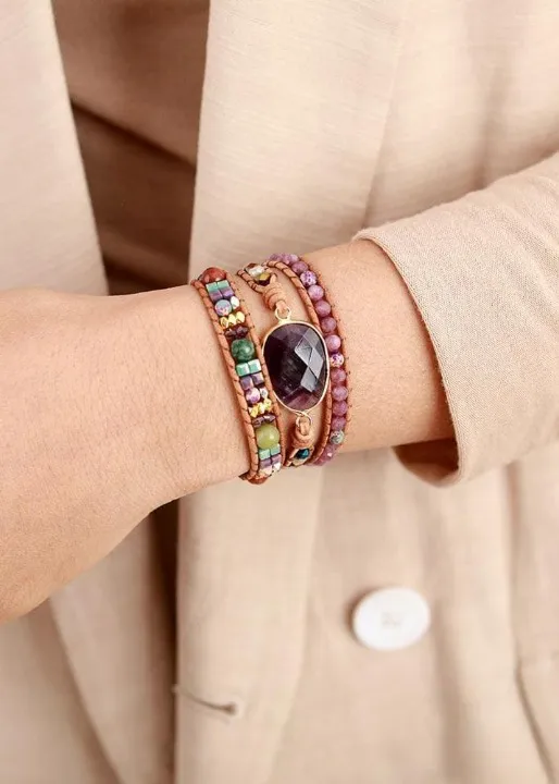 Woman Boho Stacked Bracelets sold by Boho Mood