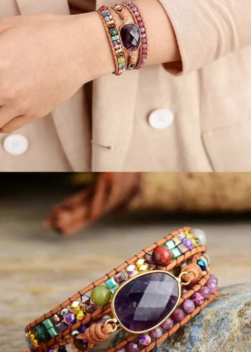 Woman Boho Stacked Bracelets sold by Boho Mood product image thumbnail 2