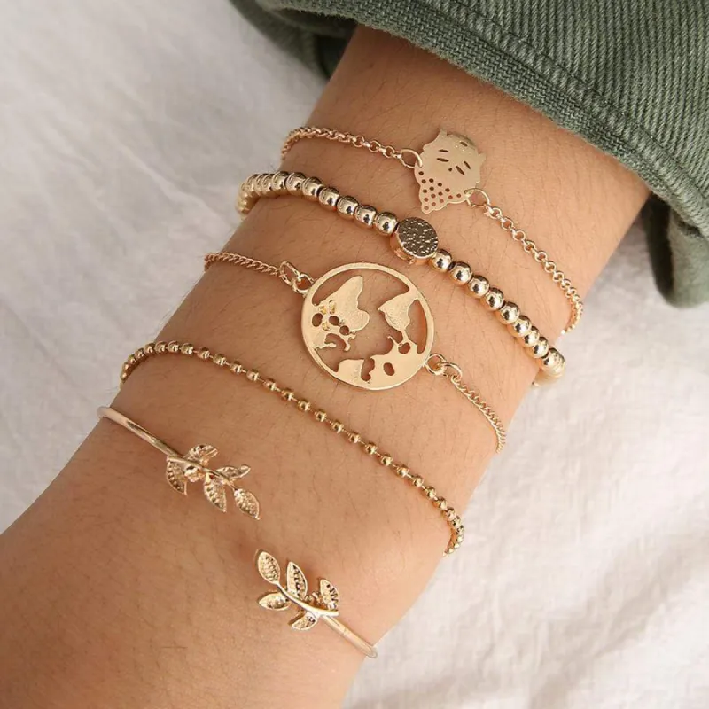 Boho Gold Bracelets Earth & Nature sold by Boho Mood