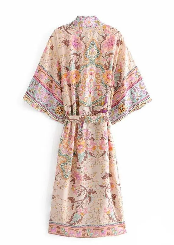 Long Stylish Floral Boho Kimono sold by Boho Mood product image thumbnail 2