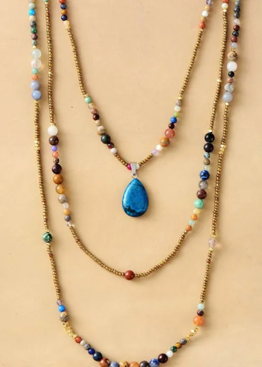 Boho Necklace Teardop Pendant sold by Boho Mood product image thumbnail 2