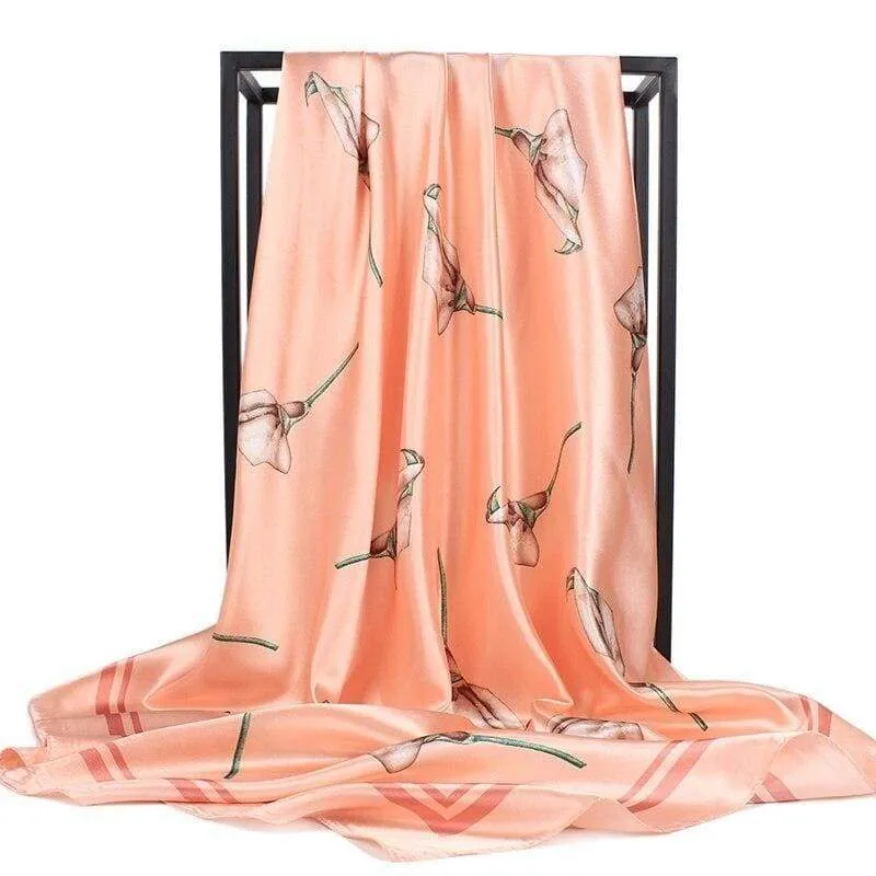 Orange Satin Boho Scarf sold by Boho Mood