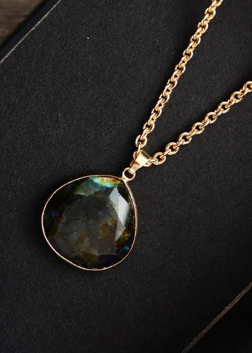 Boho Pendant Necklace Metal Chain sold by Boho Mood product image thumbnail 4