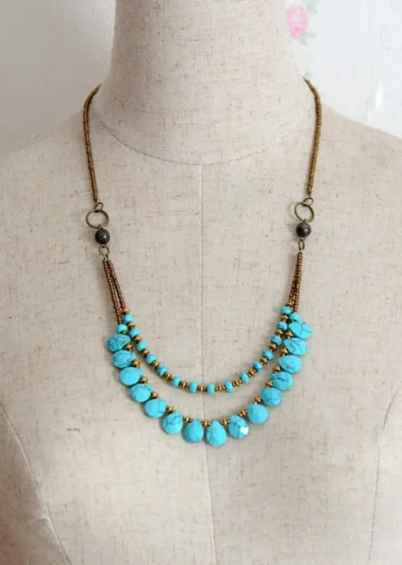 Boho Beads Vintage Necklace - 2 Layers sold by Boho Mood