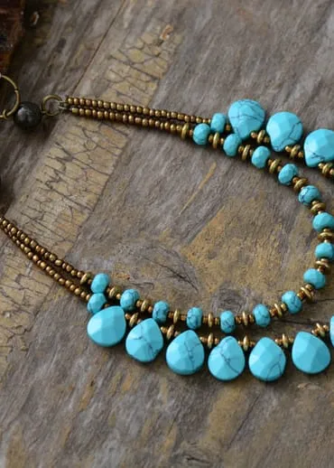 Boho Beads Vintage Necklace - 2 Layers sold by Boho Mood product image thumbnail 5