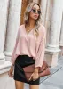 Blouse Boho Pink Cardigan buttoned sold by Boho Mood