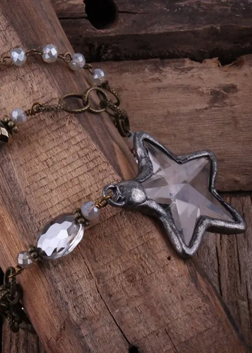 Boho Necklace Long- Crystal Pendant sold by Boho Mood product image thumbnail 3