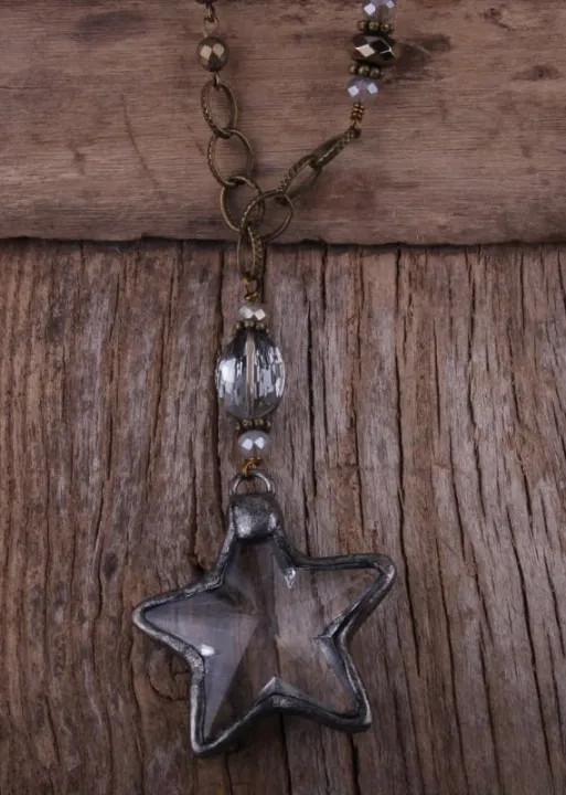 Boho Necklace Long- Crystal Pendant sold by Boho Mood product image thumbnail 4