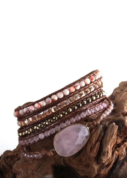 Boho Bracelet - Crystal and Natural Stones sold by Boho Mood
