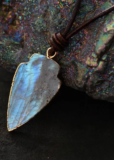 Long Boho Necklace - Jasper Arrowhead Pendant sold by Boho Mood product image thumbnail 5
