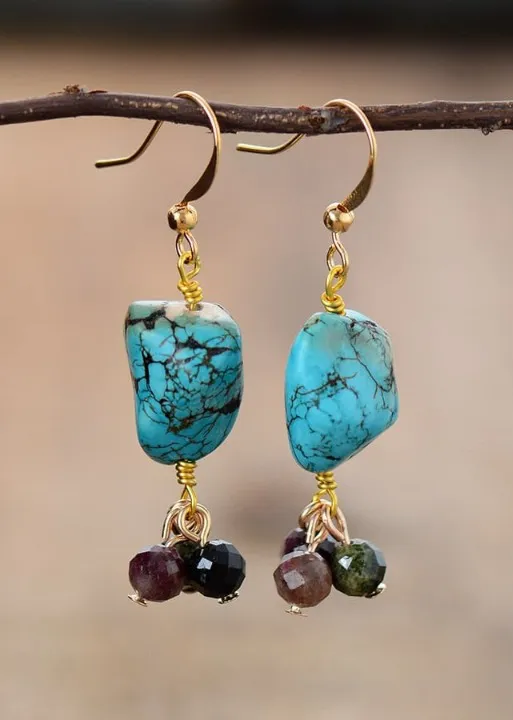 Boho Beads Dangle Earrings sold by Boho Mood product image thumbnail 4