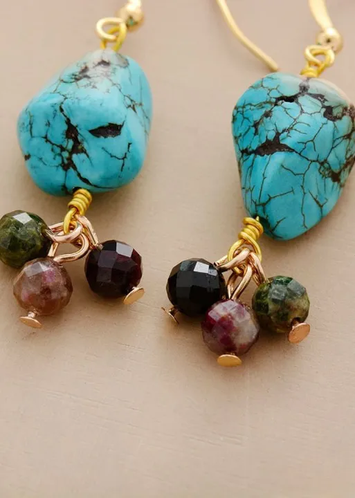 Boho Beads Dangle Earrings sold by Boho Mood product image thumbnail 3