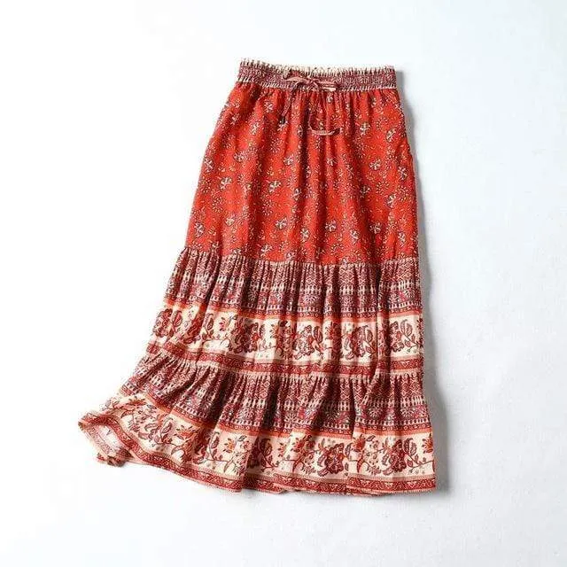 Boho Ethnic Skirt in Red sold by Boho Mood product image thumbnail 2