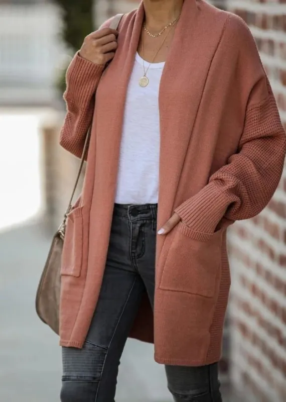 Boho Cardigan Mid-length Rosewood sold by Boho Mood