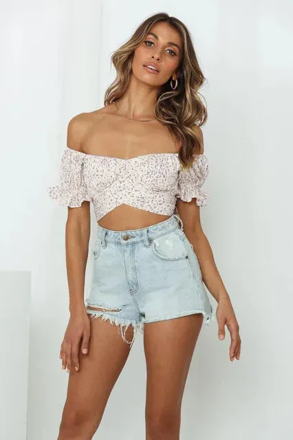 Off the Shoulder Boho Crop Top sold by Boho Mood