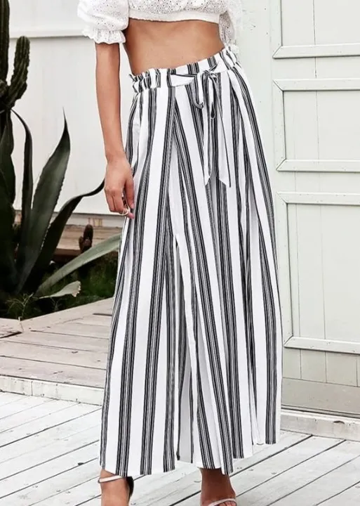 Boho Loose striped Pants with side slit sold by Boho Mood product image thumbnail 5
