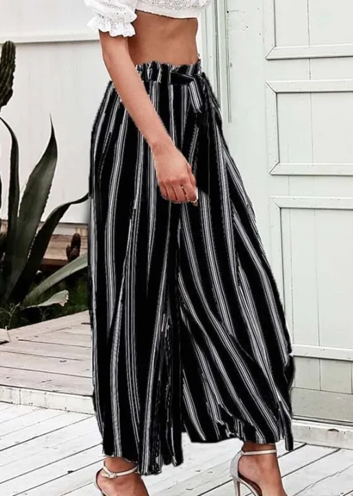 Boho Loose striped Pants with side slit sold by Boho Mood product image thumbnail 2