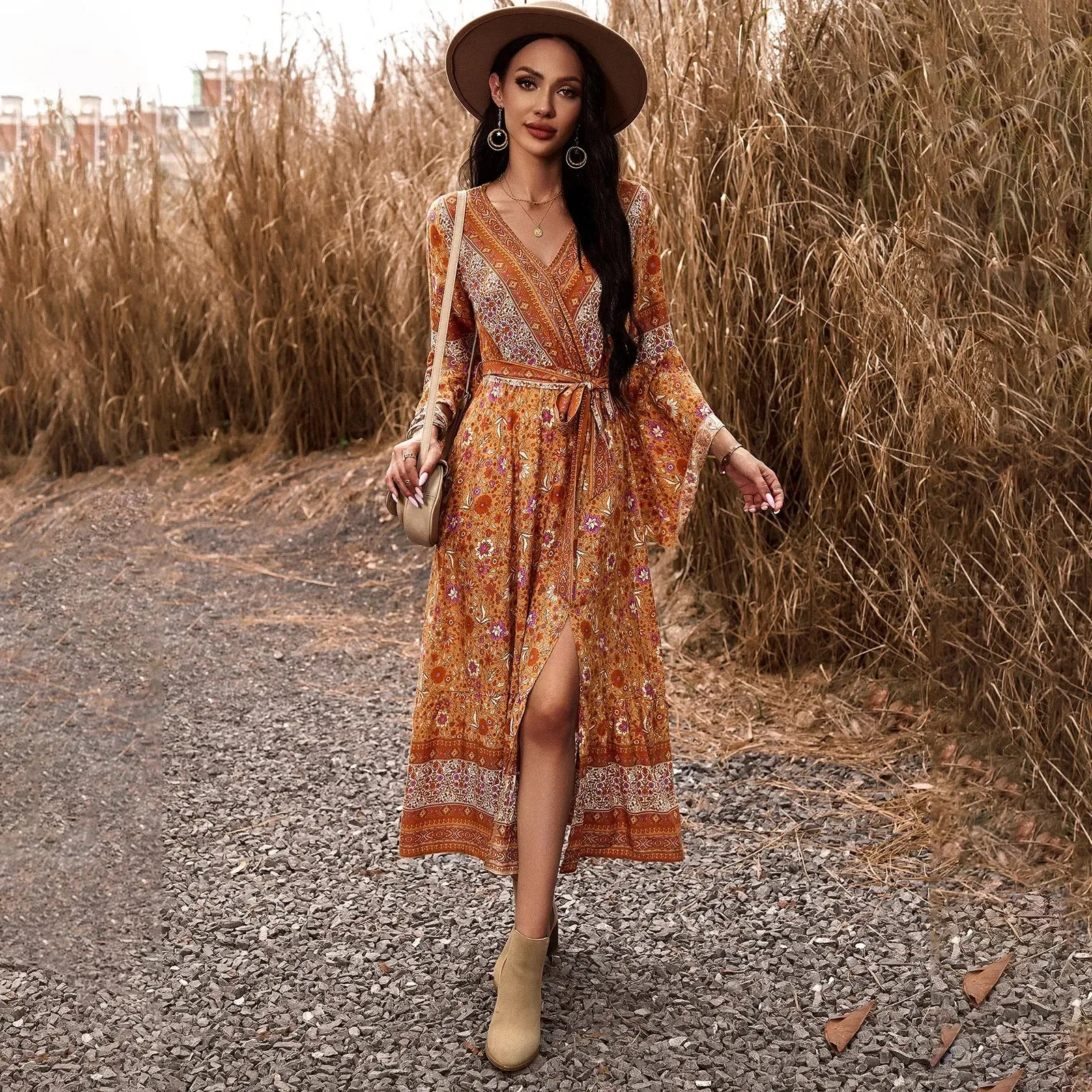 Long Sleeve Boho Maxi Dress sold by Boho Mood