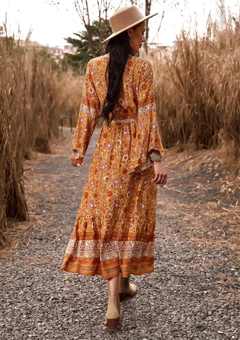 Long Sleeve Boho Maxi Dress sold by Boho Mood product image thumbnail 2