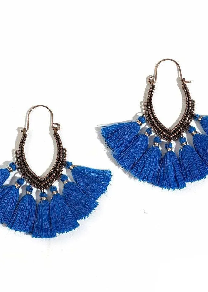 Boho Pompoms Earrings sold by Boho Mood