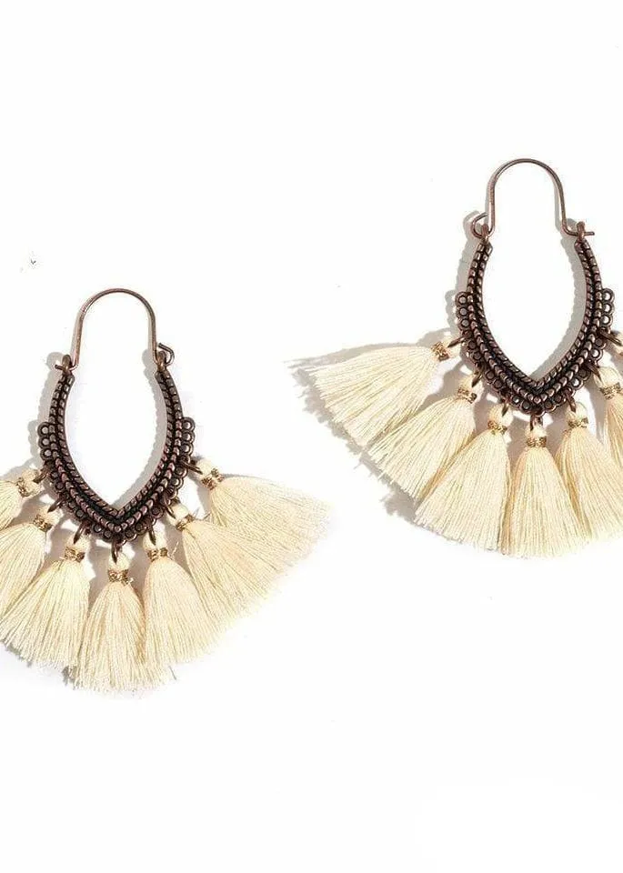 Boho Pompoms Earrings sold by Boho Mood product image thumbnail 5