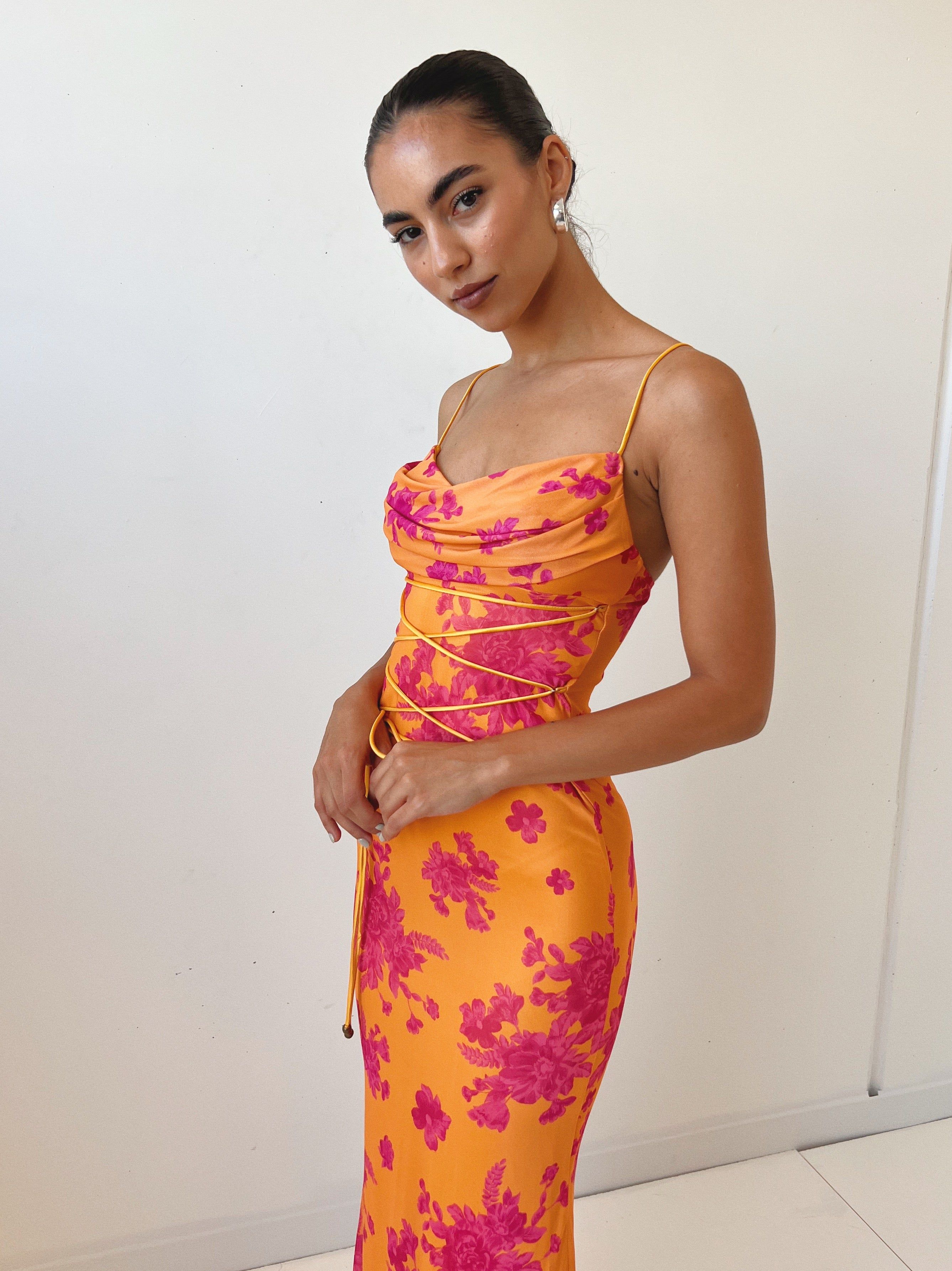 Blossom Maxi Dress - Orange sold by Kameli Boutique product image thumbnail 3