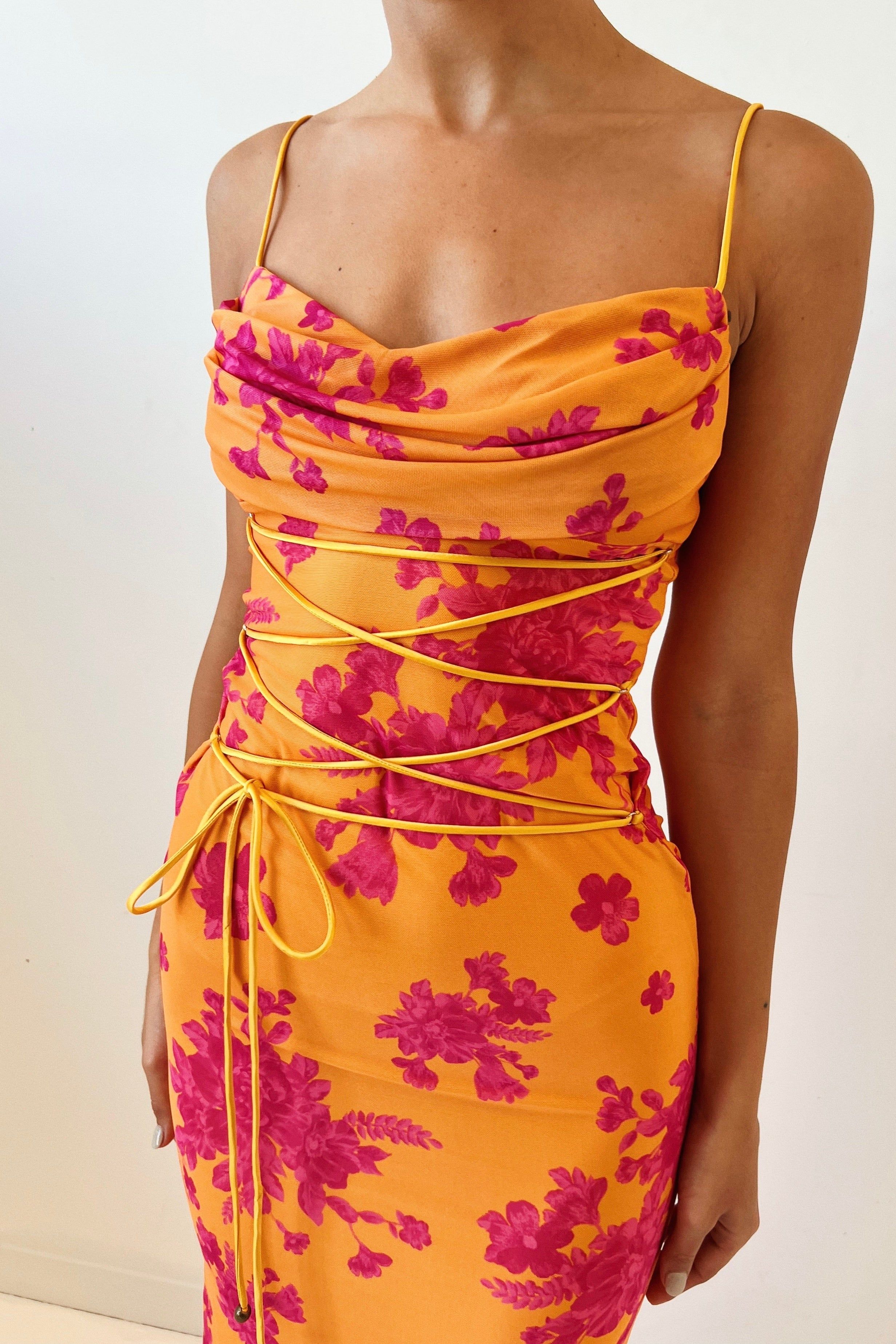 Blossom Maxi Dress - Orange sold by Kameli Boutique product image thumbnail 2