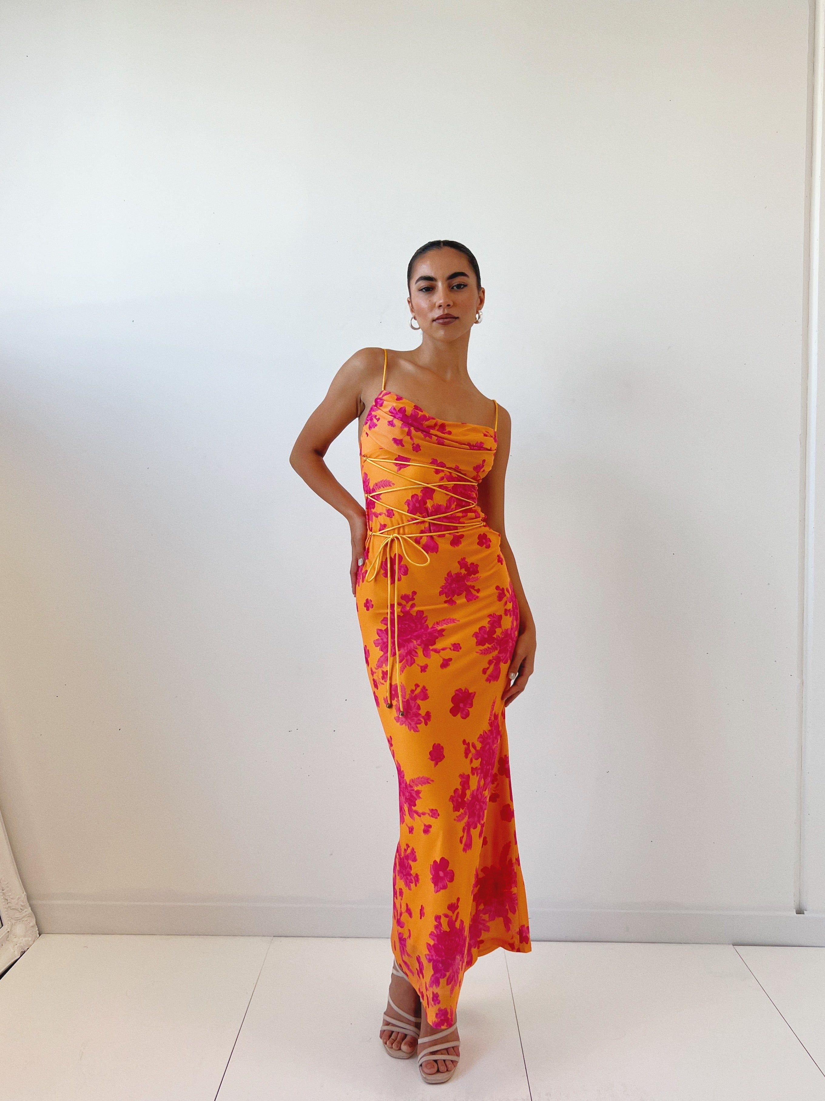 Blossom Maxi Dress - Orange sold by Kameli Boutique product image thumbnail 4