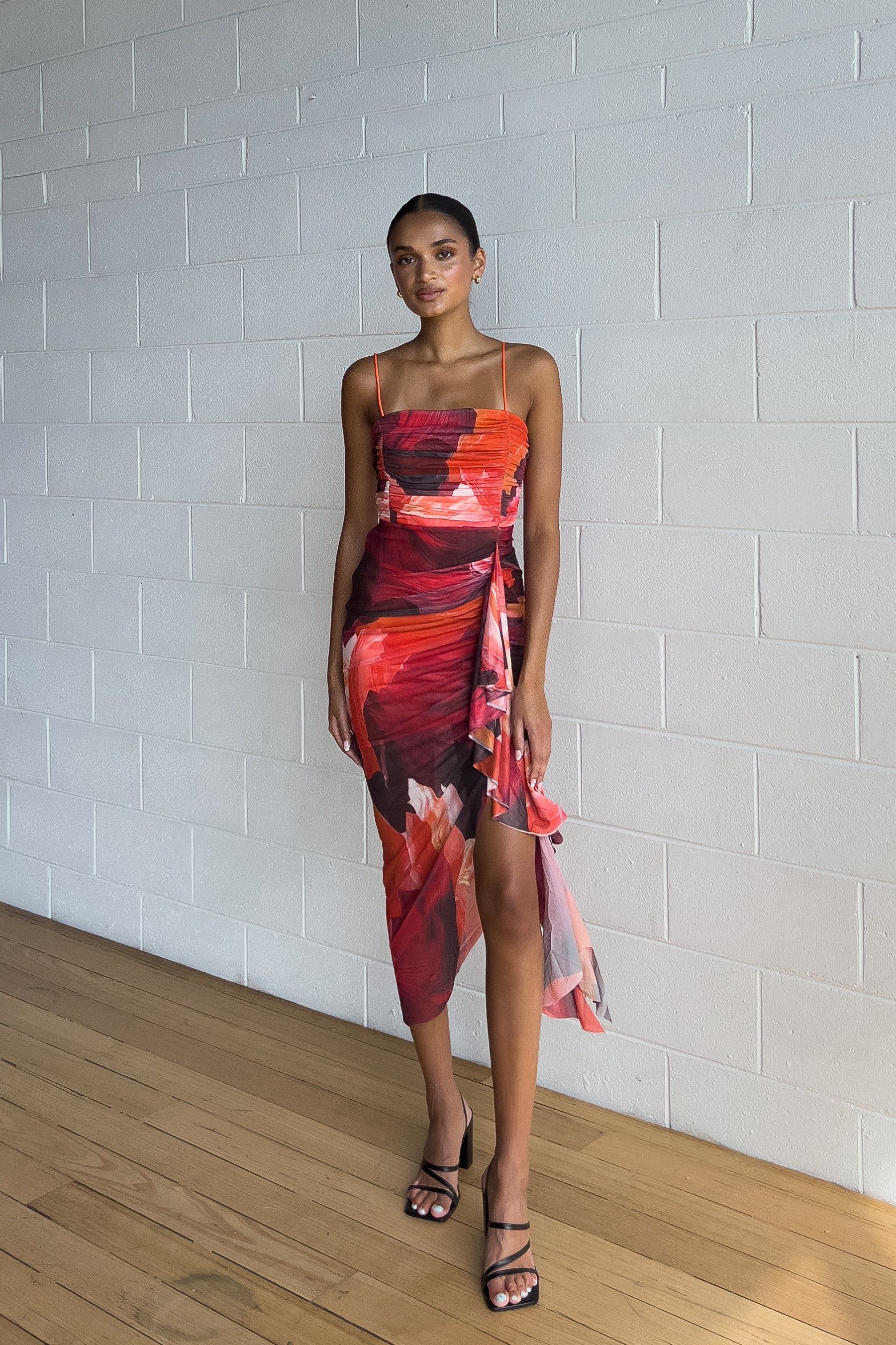 Dawn Floral Midi Dress sold by Kameli Boutique