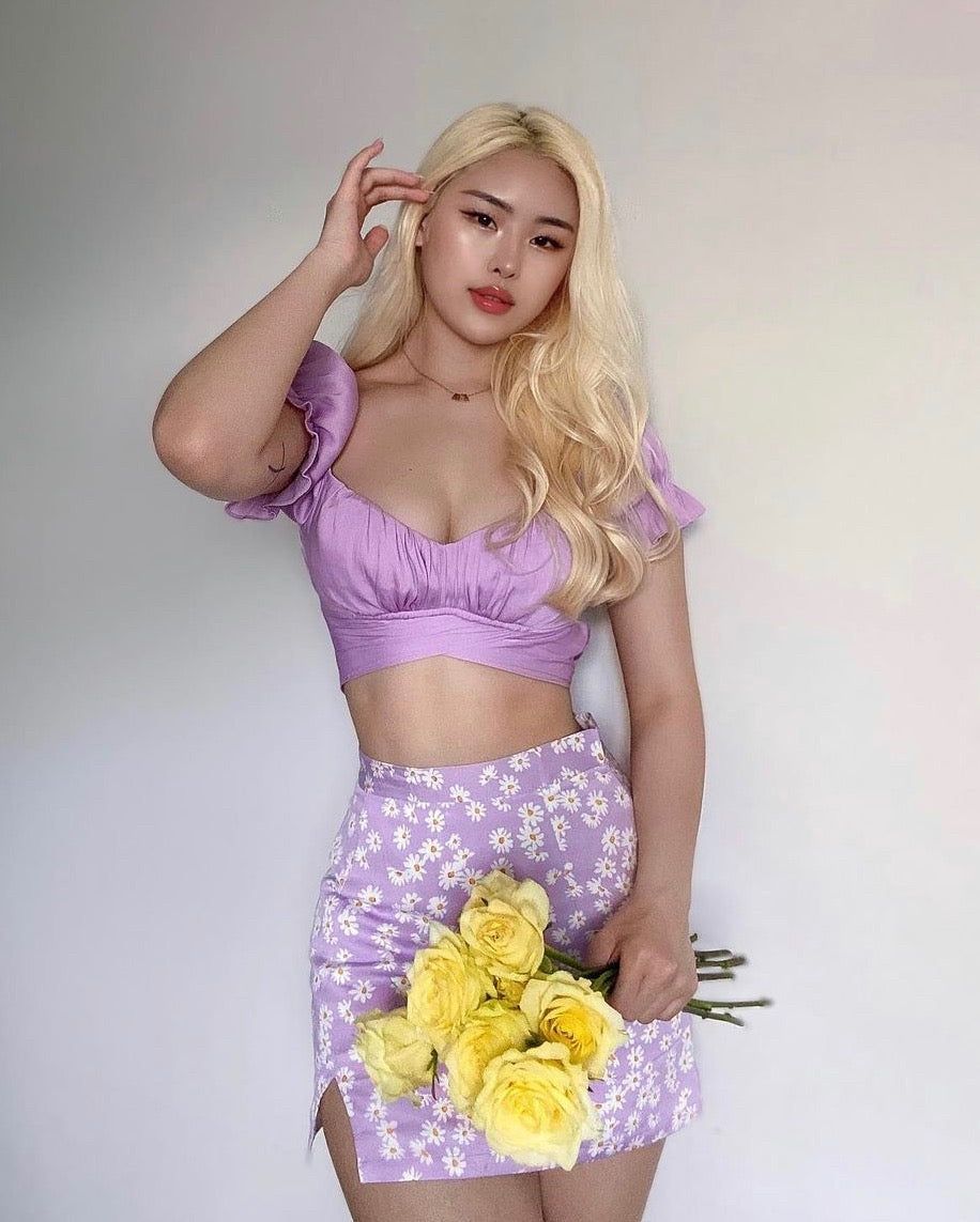 Auffie Crop Top- Lilac sold by Kameli Boutique product image thumbnail 3