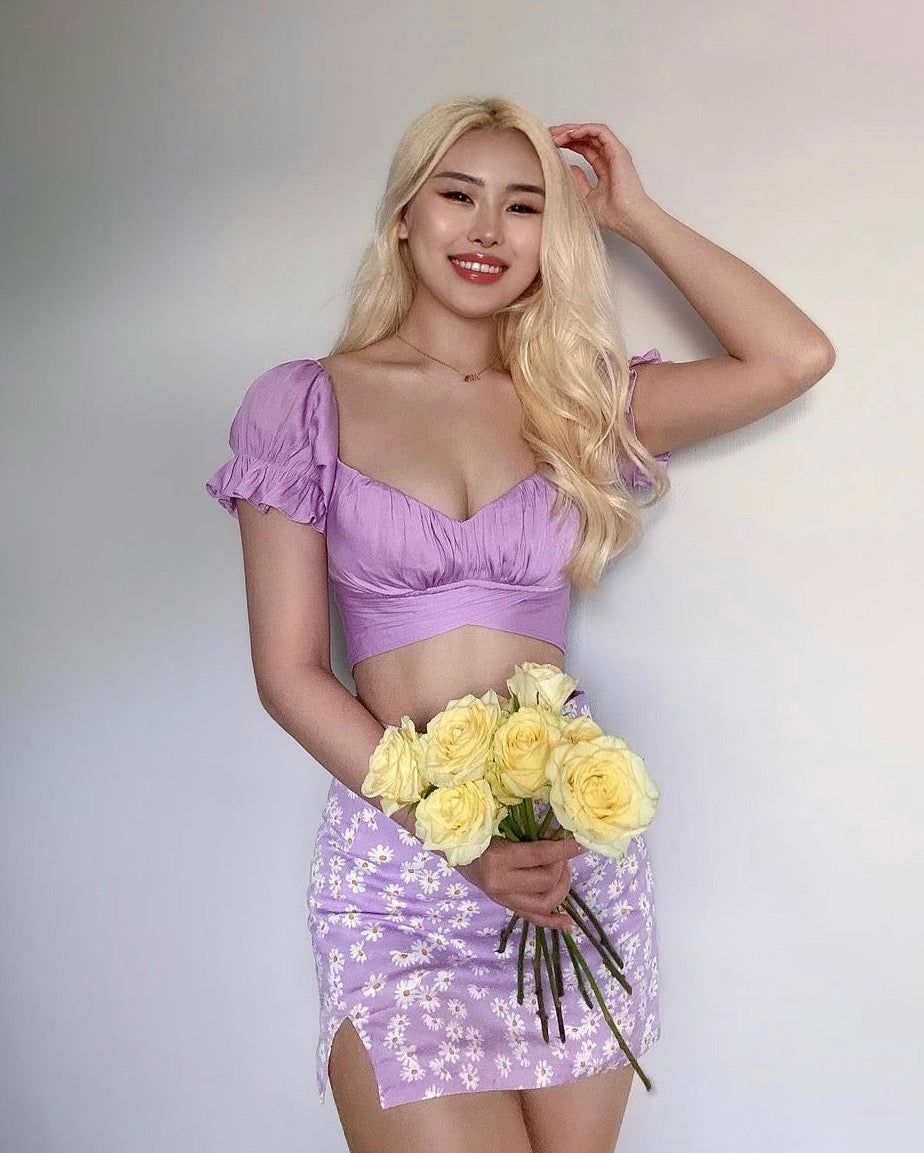 Auffie Crop Top- Lilac sold by Kameli Boutique product image thumbnail 4