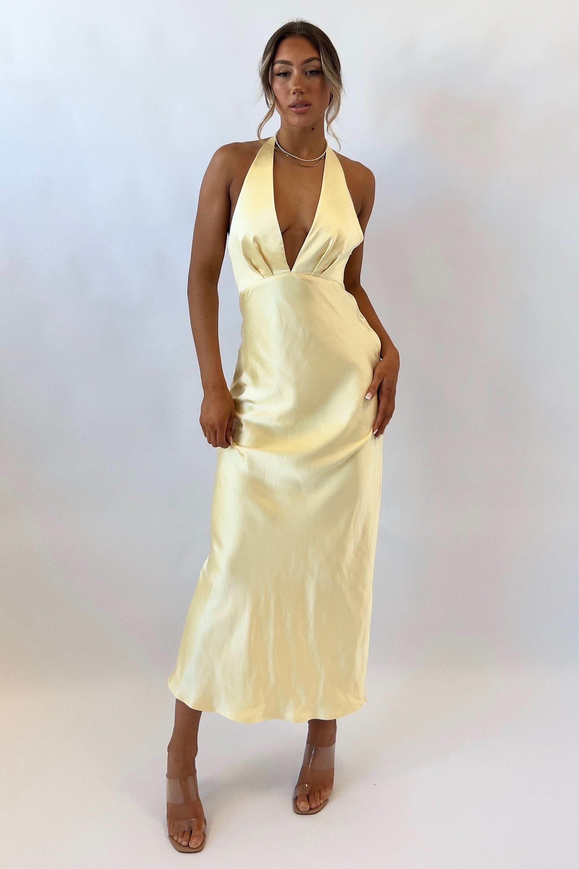 Jessalyn Maxi Dress - Yellow sold by Kameli Boutique